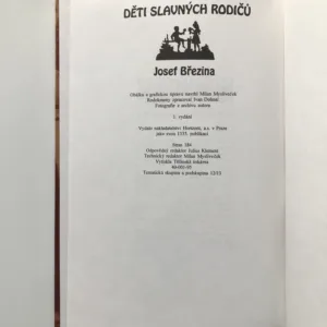 Děti slavných rodičů, Josef Březina