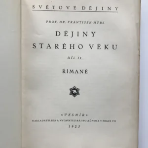 Dějiny starého věku II. – Římané, František Hýbl