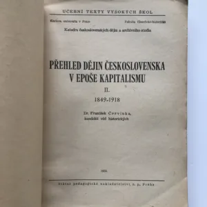 Přehled dějin Československa v epoše kapitalismu I.-II.
