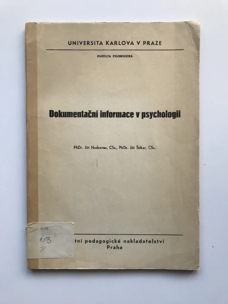 Dokumentační informace v psychologii, Jiří Hoskovec, Jiří Štikar