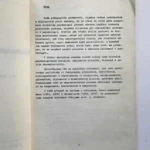 Dokumentační informace v psychologii, Jiří Hoskovec, Jiří Štikar
