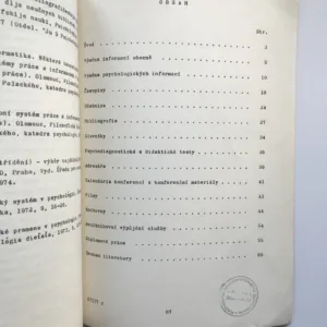 Dokumentační informace v psychologii, Jiří Hoskovec, Jiří Štikar