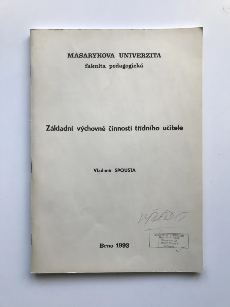 Základní výchovné činnosti třídního učitele, Vladimír Spousta