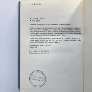 Algoritmy a učení, L. N. Landa