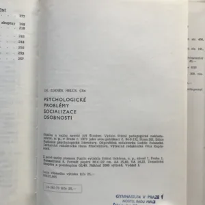 Psychologické problémy socializace osobnosti, Zdeněk Helus