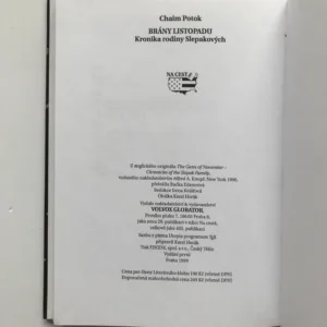 Brány listopadu – Kronika rodiny Slepakových, Chaim Potok