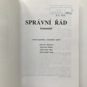 Správní řád, Václav Šlauf