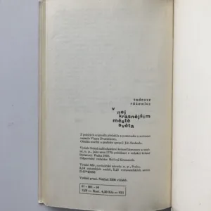 V nejkrásnějším městě světa, Tadeusz Rózewicz