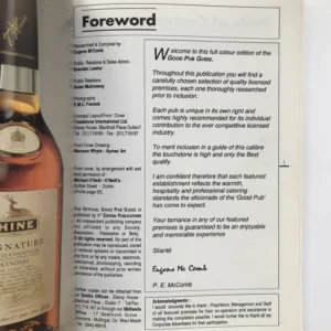 The Good Pub Guide Official – Leinster Issue, Eugene McComb