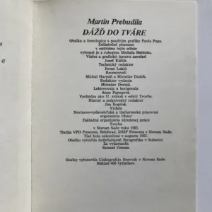 Dážď do tváre, Martin Prebudila