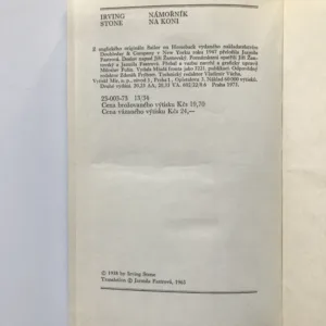 Námořník na koni, Irving Stone