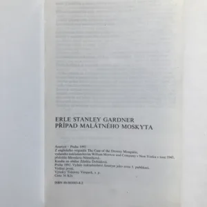 Případ malátného moskyta, Erle Stanley Gardner