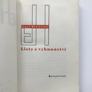 Listy z vyhnanství, Egon Hostovský