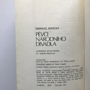 Pěvci Národního divadla, Emanuel Kopecký