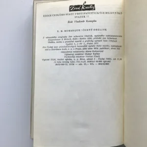 Černý obelisk, Erich Maria Remarque