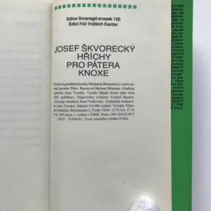 Hříchy pro pátera Knoxe, Josef Škvorecký
