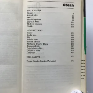 Noc a naděje / Démanty noci / Dita Saxová, Arnošt Lustig