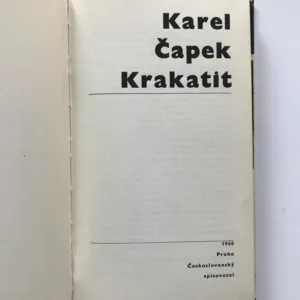 Krakatit, Karel Čapek