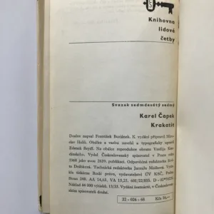 Krakatit, Karel Čapek