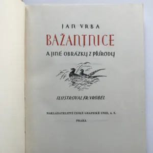 Bažantnice a jiné obrázky z přírody, Jan Vrba