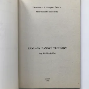 Základy daňové techniky, Jiří Marek