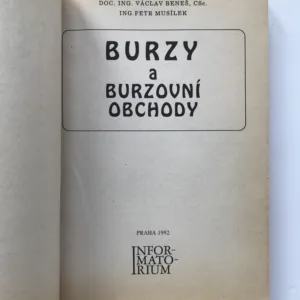Burzy a burzovní obchody, Václav Beneš, Petr Musílek