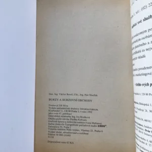 Burzy a burzovní obchody, Václav Beneš, Petr Musílek