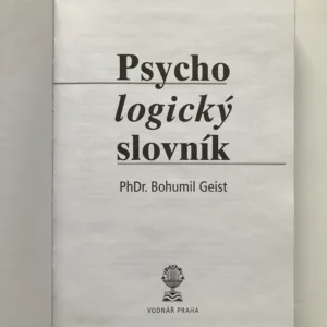 Psychologický slovník, Bohumil Geist