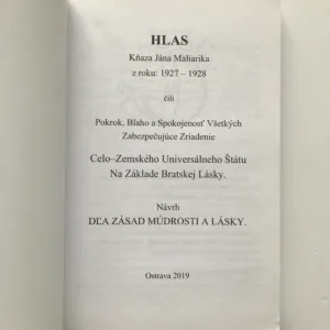 Hlas kňaza Jána Maliarika z roku 1927-1928, Ján Maliarik