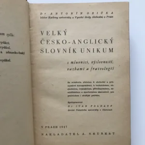 Velký česko-anglický slovník Unikum, Antonín Osička, Ivan Poldauf