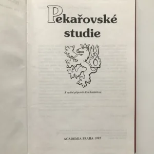Pekařovské studie, Eva Kantůrková, kolektiv autorů