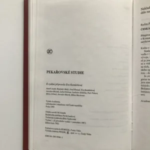 Pekařovské studie, Eva Kantůrková, kolektiv autorů