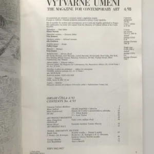 Výtvarné umění 4/93