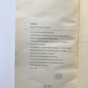 Edda – Bohatýrské písně, Emil Walter, Antonín Strnadel