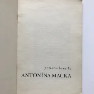 Památce básníka Antonína Macka