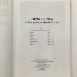 Hvězdy NHL 2004 + Češi a Slováci v sezoně 2002-03