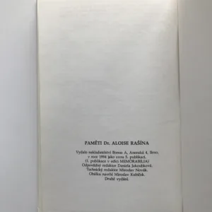 Paměti Dr. Aloise Rašína, Alois Rašín, Ladislav Rašín