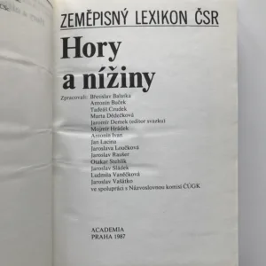 Hory a nížiny (Zeměpisný lexikon ČSR), Jaromír Demek
