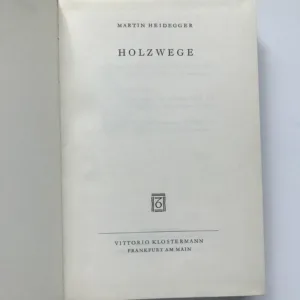 Holzwege, Martin Heidegger