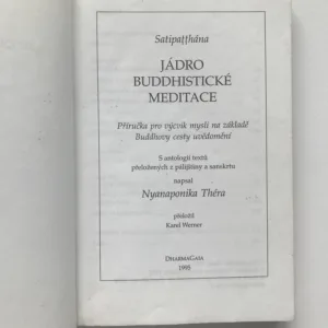 Jádro buddhistické meditace, Satipatthána, Nyanaponika Théra