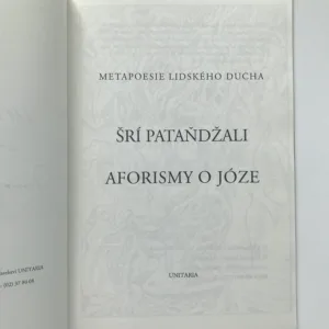 Aforismy o józe (Metapoesie lidského ducha), Šrí Pataňdžali, Jaromír Skřivánek