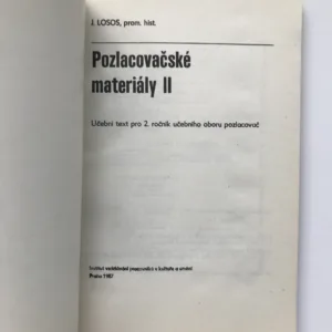 Pozlacovačské materiály II (Učební obor pozlacovač), Ludvík Losos