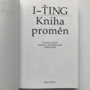 I-ťing. Kniha proměn, Oldřich Král