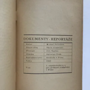 Škola nenávisti, Michail Šolochov