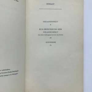 Gelassenheit, Marrtin Heidegger