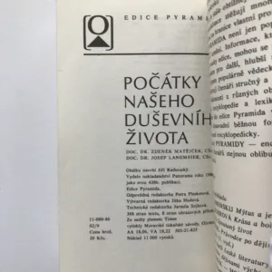 Počátky našeho duševního života, Zdeněk Matějček, Josef Langmeier