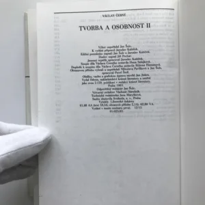 Tvorba a osobnost II, Václav Černý, Jan Šulc