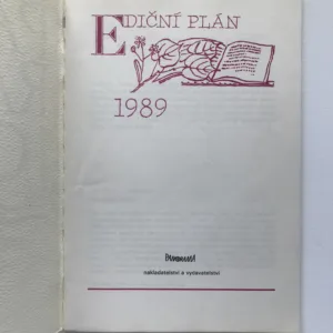 Ediční plán nakladatelství a vydavatelství Panorama 1989