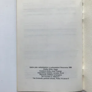 Ediční plán nakladatelství a vydavatelství Panorama 1989
