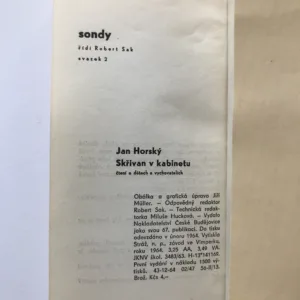 Skřivan v kabinetu (Čtení o dětech a vychovatelích), Jan Horský